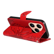 For Huawei Pura 80 5G Swallowtail Butterfly Embossed Leather Phone Case(Red)
