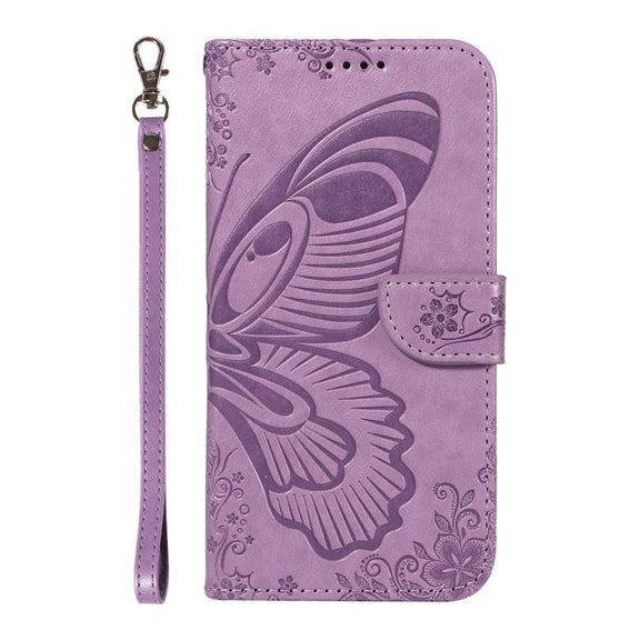 For Huawei Pura 80 5G Swallowtail Butterfly Embossed Leather Phone Case(Purple)