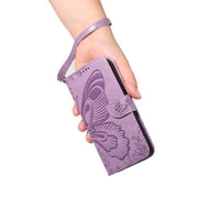 For Huawei Pura 80 5G Swallowtail Butterfly Embossed Leather Phone Case(Purple)