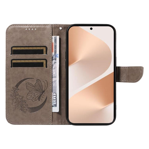 For Huawei Pura 80 5G Swallowtail Butterfly Embossed Leather Phone Case(Grey)