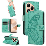 For Huawei Pura 80 5G Swallowtail Butterfly Embossed Leather Phone Case(Green)