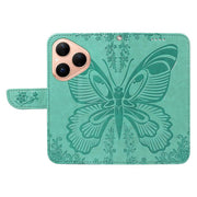 For Huawei Pura 80 5G Swallowtail Butterfly Embossed Leather Phone Case(Green)
