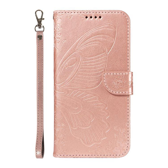 For Huawei Pura 80 5G Swallowtail Butterfly Embossed Leather Phone Case(Rose Gold)