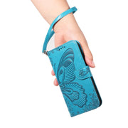 For Huawei Pura 80 Pro 5G Swallowtail Butterfly Embossed Leather Phone Case(Blue)