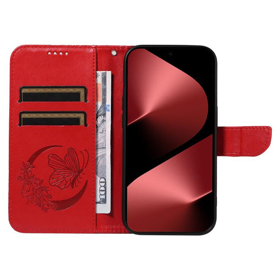 For Huawei Pura 80 Pro 5G Swallowtail Butterfly Embossed Leather Phone Case(Red)