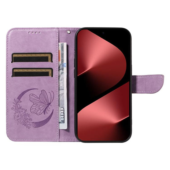 For Huawei Pura 80 Pro 5G Swallowtail Butterfly Embossed Leather Phone Case(Purple)
