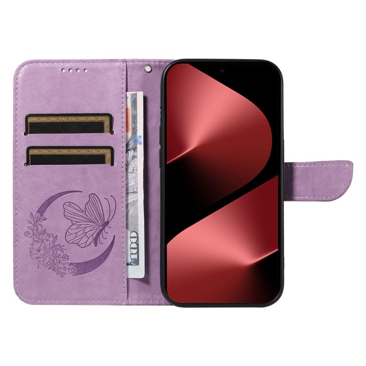 For Huawei Pura 80 Pro 5G Swallowtail Butterfly Embossed Leather Phone Case(Purple)