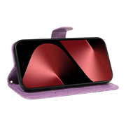 For Huawei Pura 80 Pro 5G Swallowtail Butterfly Embossed Leather Phone Case(Purple)