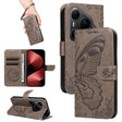 For Huawei Pura 80 Pro 5G Swallowtail Butterfly Embossed Leather Phone Case(Grey) - free shipping - PMC TechLife - Order now!