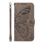 For Huawei Pura 80 Pro 5G Swallowtail Butterfly Embossed Leather Phone Case(Grey)