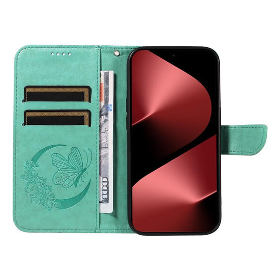For Huawei Pura 80 Pro 5G Swallowtail Butterfly Embossed Leather Phone Case(Green)