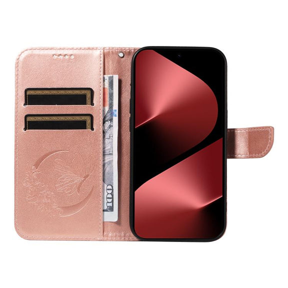 For Huawei Pura 80 Pro 5G Swallowtail Butterfly Embossed Leather Phone Case(Rose Gold)