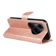For Huawei Pura 80 Pro 5G Swallowtail Butterfly Embossed Leather Phone Case(Rose Gold)