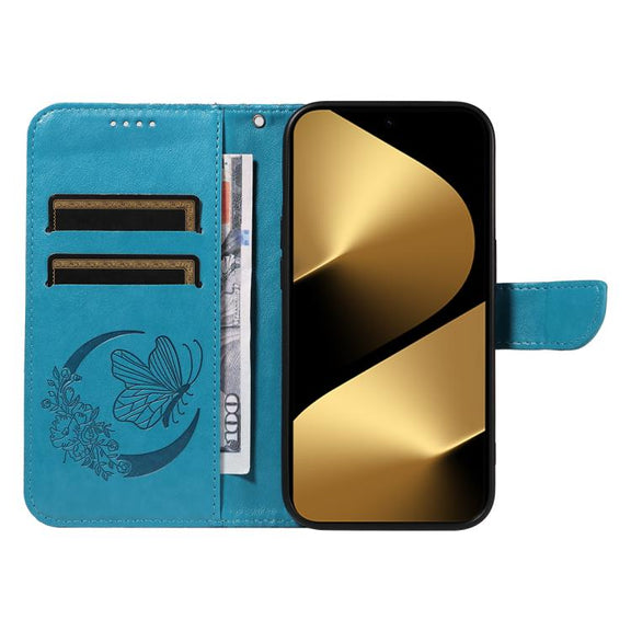 For Huawei Pura 80 Ultra 5G Swallowtail Butterfly Embossed Leather Phone Case(Blue)