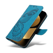 For Huawei Pura 80 Ultra 5G Swallowtail Butterfly Embossed Leather Phone Case(Blue)