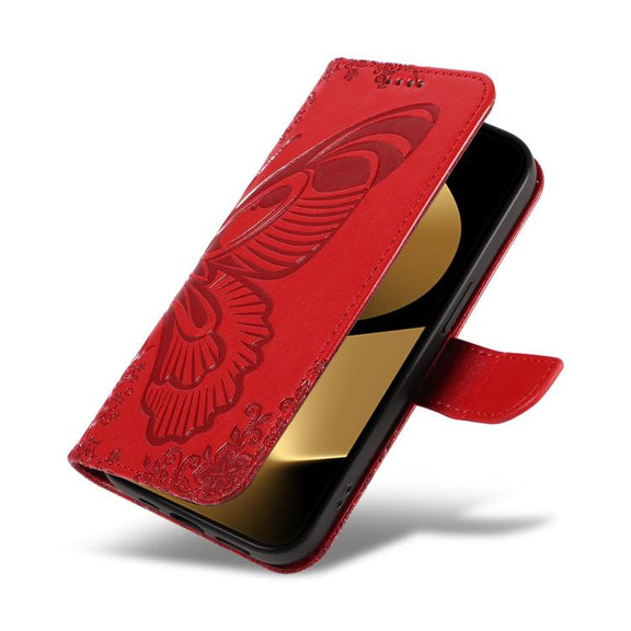 For Huawei Pura 80 Ultra 5G Swallowtail Butterfly Embossed Leather Phone Case(Red)