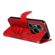 For Huawei Pura 80 Ultra 5G Swallowtail Butterfly Embossed Leather Phone Case(Red)