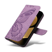 For Huawei Pura 80 Ultra 5G Swallowtail Butterfly Embossed Leather Phone Case(Purple)