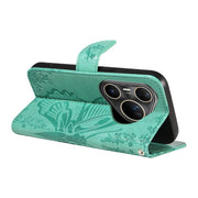 For Huawei Pura 80 Ultra 5G Swallowtail Butterfly Embossed Leather Phone Case(Green)