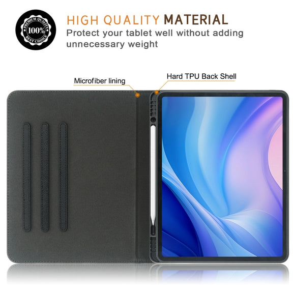 For iPad Air 13 2025 / 2024 Front Stand Smart TPU Leather Tablet Case(Black)