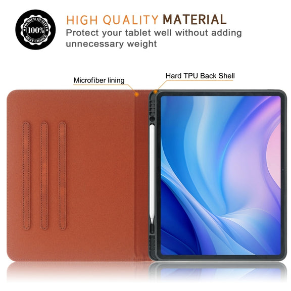 For iPad Air 13 2025 / 2024 Front Stand Smart TPU Leather Tablet Case(Brown)