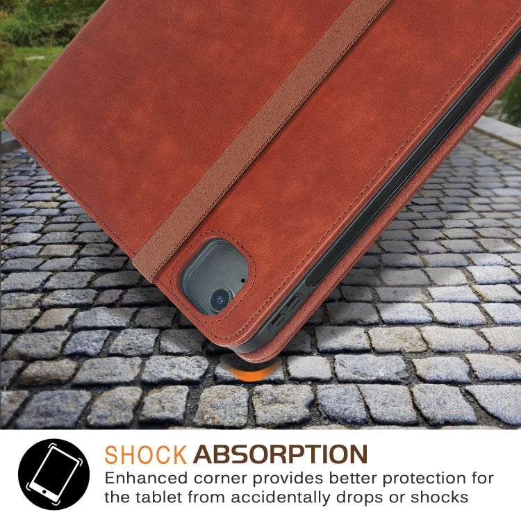 For iPad Air 13 2025 / 2024 Front Stand Smart TPU Leather Tablet Case(Brown)