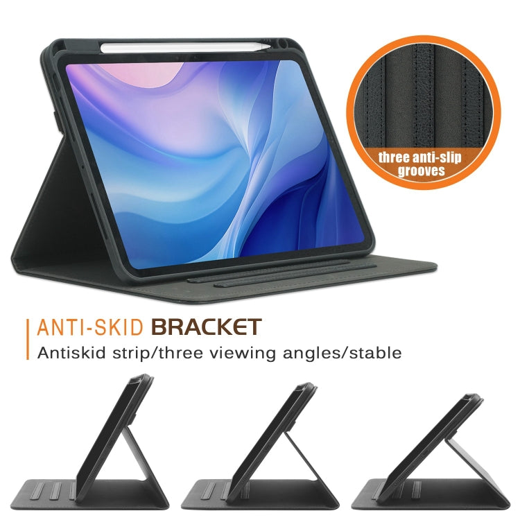 For iPad Pro 11 2024 Front Stand Smart TPU Leather Tablet Case(Black) - iPad Pro 11 2024 Cases by PMC TechLife | Online Shopping South Africa | PMC TechLife | Buy Now Pay Later Mobicred