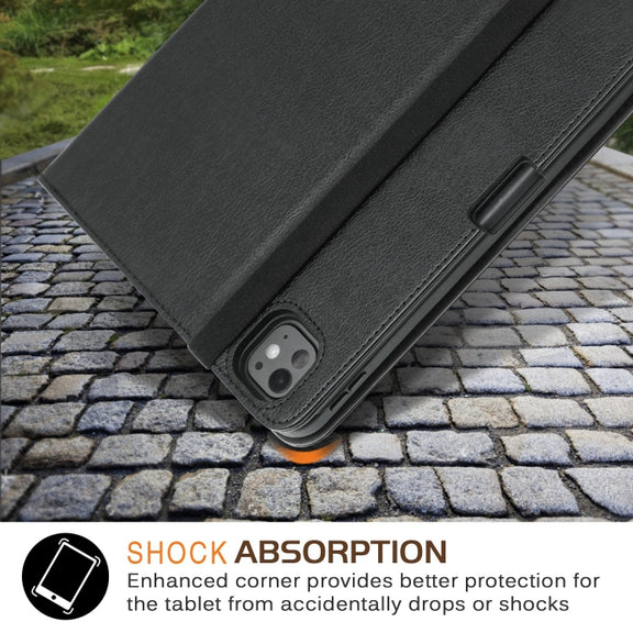 For iPad Pro 11 2024 Front Stand Smart TPU Leather Tablet Case(Black)