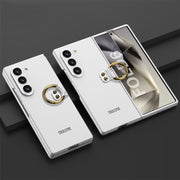 For Samsung Galaxy Z Flip6 GKK Accurate Hole Ultra-thin PC Phone Case with Ring Holder(Silver)