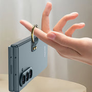 For Samsung Galaxy Z Flip6 GKK Accurate Hole Ultra-thin PC Phone Case with Ring Holder(Dark Green)