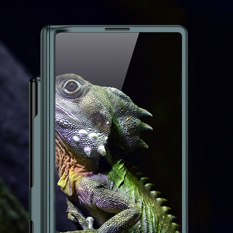 For Samsung Galaxy Z Fold6 GKK Integrated Full Coverage Magnetic Fold Phone Case with Pen Slot, Not Included Pen(Silver)