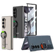 For Samsung Galaxy Z Fold6 GKK Integrated Accurate Hole Side Wrist Strap Ring Phone Case(Black)