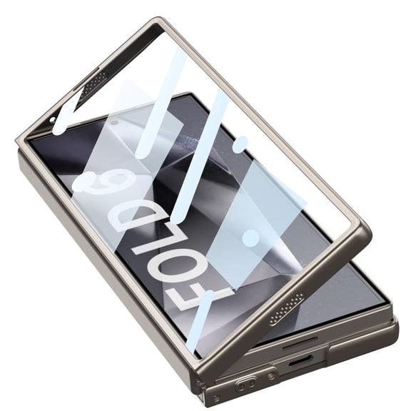 For Samsung Galaxy Z Fold6 GKK Integrated Ultra-thin Sliding Window Card Slot Phone Case(Black)
