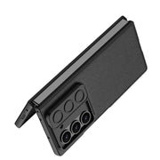 For Samsung Galaxy Z Fold6 GKK Integrated Ultra-thin Sliding Window Leather Phone Case(Grey)