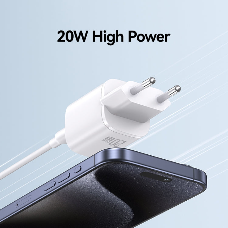 USAMS CC248 20W USB-C / Type-C GaN Fast Charger, EU Plug(Black) - USB Charger by USAMS | Online Shopping South Africa | PMC Jewellery | Buy Now Pay Later Mobicred