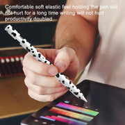 For Apple Pencil USB-C Cow Pattern Stylus Silicone Protective Cover(Purple)
