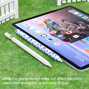 For Apple Pencil USB-C Cow Pattern Stylus Silicone Protective Cover(Blue)