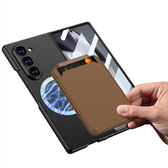 For Samsung Galaxy Z Fold6 GKK Integrated Magsafe Detachable Card Slot Phone Case(Green)