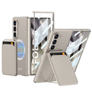 For Samsung Galaxy Z Fold6 GKK Integrated Magsafe Detachable Card Slot Phone Case(Titanium Gray)