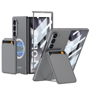 For Samsung Galaxy Z Fold6 GKK Integrated Magsafe Detachable Card Slot Phone Case(Gray)