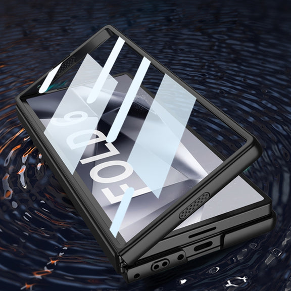 For Samsung Galaxy Z Fold6 GKK Integrated Accurate Hole Ultra-thin Square Ring Holder Phone Case(Titanium Grey)