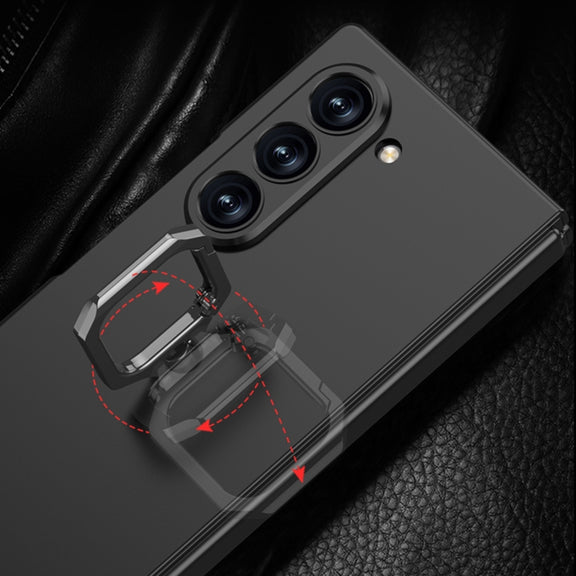 For Samsung Galaxy Z Fold6 GKK Integrated Accurate Hole Ultra-thin Square Ring Holder Phone Case(Silver)
