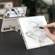 For Samsung Galaxy Z Fold6 GKK Integrated Magnetic Full Coverage Flip Phone Case with Pen Box, Not Included Pen(Grey)