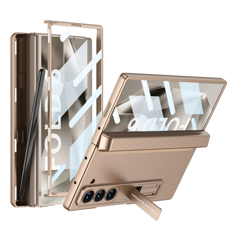 For Samsung Galaxy Z Fold6 GKK Integrated Magnetic Full Coverage Flip Phone Case with Pen Box, Not Included Pen(Gold) - free shipping - PMC Jewellery - Order now!