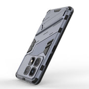 For Redmi K70 Ultra Global Punk Armor 2 in 1 PC + TPU Phone Case with Holder(Grey)