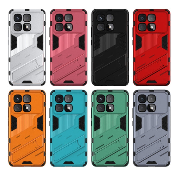 For Redmi K70 Ultra Global Punk Armor 2 in 1 PC + TPU Phone Case with Holder(Blue)
