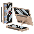 For Samsung Galaxy Z Fold6 GKK Integrated Anti Peep Full Coverage Magnetic Fold Phone Case with Pen Slot, Not Included Pen(Gold) - Galaxy Z Fold6 5G Cases by GKK | Online Shopping South Africa | PMC Jewellery | Buy Now Pay Later Mobicred