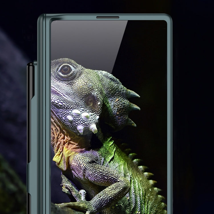 For Samsung Galaxy Z Fold6 GKK Integrated Anti Peep Full Coverage Magnetic Fold Phone Case with Pen Slot, Not Included Pen(Titanium Gray)