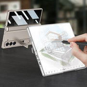 For Samsung Galaxy Z Fold6 GKK Integrated Anti Peep Full Coverage Magnetic Fold Phone Case with Pen Box, Not Included Pen(Titanium Gray)