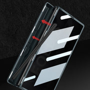 For Samsung Galaxy Z Fold6 GKK Integrated Anti Peep Full Coverage Magnetic Fold Phone Case with Pen Box, Not Included Pen(Titanium Gray)